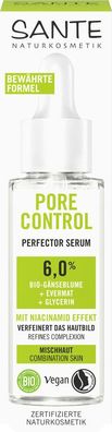 6x Sante Pore Control Perfector Serum mit Bio-Gänseblume, Evermat & Glycerin 30ml