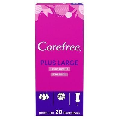Carefree Plus Large Slipeinlagen mit leichtem Duft, 20 Stueck