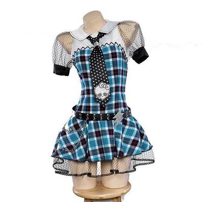Frankie Stein Kleid Kostém Cosplay Outfit Halloween Karneval Set Kleidung