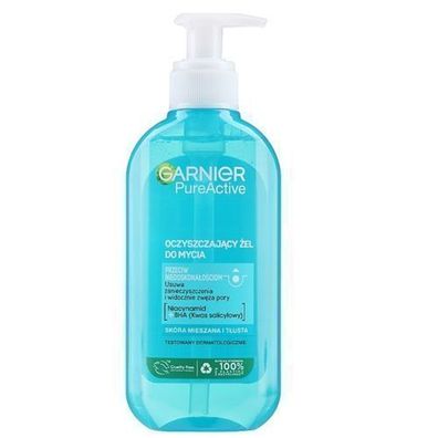 Garnier Pure Haut Reinigungsgel mit Spender, 200 ml