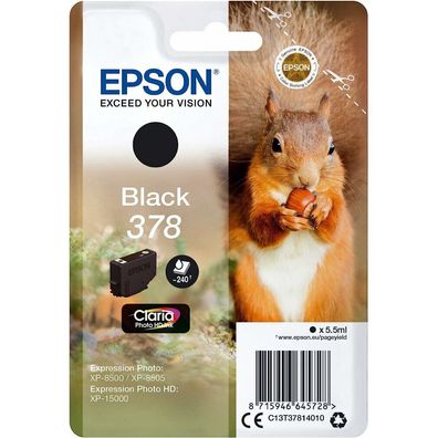 Epson Druckerpatrone 378 (C13T37814010) schwarz