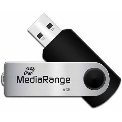 MediaRange USB-Stick Speed USB 2.0 silber/schwarz 8 GB