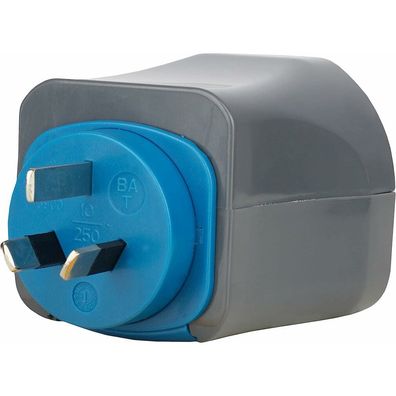 Brennenstuhl Reisestecker-Set, mit 10A Sicherung (schwarz)