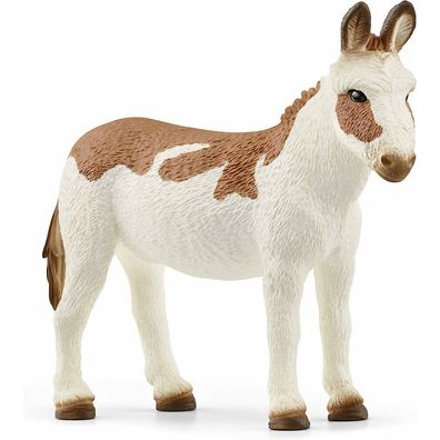 Schleich Farm World Amerikanischer Esel, gefleckt, Spielfigur