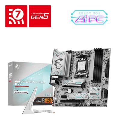 MSI B850M GAMING PLUS WIFI, AMD, Sockel AM5, AMD Ryzen 7000 Series, AMD Ryzen 8000 Se