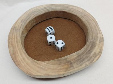D9 Würfelbrett Holz Würfel Filz Würfelteller Spielbrett Holzspiel Würfelspiel