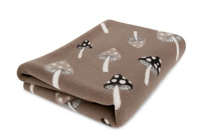 Vet Bed Hundedecke Hundebett Schlafplatz 150 x 100 cm Mushroom Pilze braun