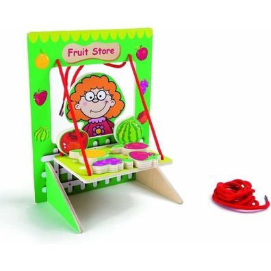 small foot 5873 Verkaufsstand Obst aus Holz, Spielset
