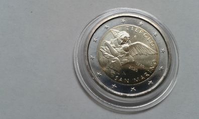 Original 2 euro 2020 San Marino lose 2 euro 2020 Tiepolo in Kapsel