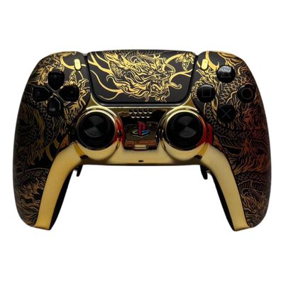 PlayStation 5 Controller / PS5 Custom Controller Design Black Dragon / Scuff