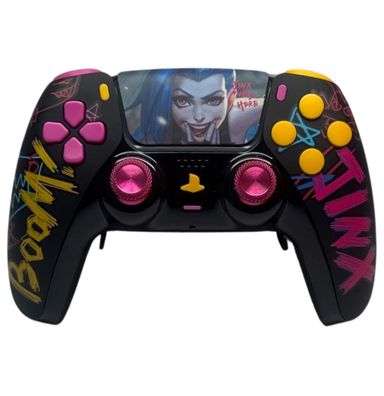 PlayStation 5 Controller / PS5 Custom Controller Design Jinx Rose / Scuff - Aim