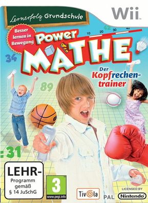 Spiel Lernerfolg Grundschule Power Mathe für Nintendo Wii kratzerfrei