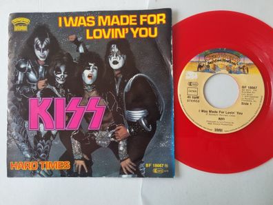 Kiss - I Was Made For Lovin' You 7'' Germany RED VINYL