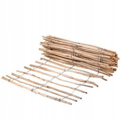 KADAX Zaun aus Hasel, Staketenzaun aus Haselnuss, Gartenzaun, 7-9cm, 120x500cm