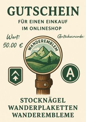 StocknagelShop - Geschenk Gutschein - Motiv 5 - Betrag wählbar / (Wert) 50,00 EUR