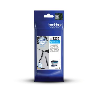 Brother Original LC-3237C Druckerpatrone cyan 1.500 Seiten (LC3237C)
