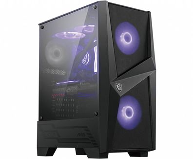 MSI MAG FORGE 100M Computer-Gehäuse Midi Tower Schwarz - Transparent (306-7G03M21-809