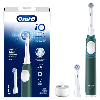 Oral-B iO Series 2 mit Reiseetui Forest Green, Elektrische Zahnbürste
