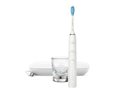 Philips Sonicare HX9911/27 DiamondClean 9000, weiß Schallzahnbürste mit 4 Putzprogram