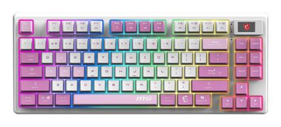 MSI FORGE GK600 TKL Wireless Violet Gaming-Tastatur QWERTZ DE kabellos RGB