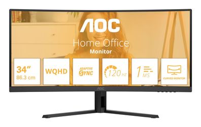 AOC Basic-line CU34B3E - B3 Series - LED-Monitor - gebogen - 86.36 cm (34") - 3440 x