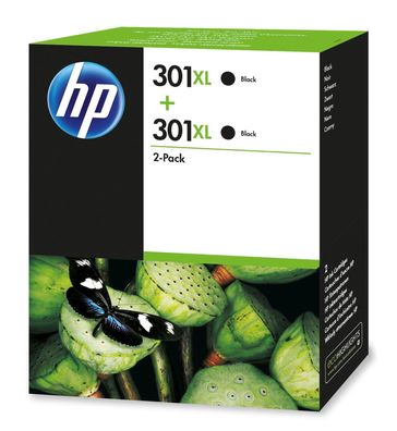 HP Original 301 Druckerpatronen - Doppelpack schwarz (D8J45AE)