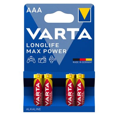 Varta Longlife Max Power Batterien AAA Micro HR03 1,5V Batterien