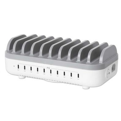Manhattan 10-Port USB-Power Delivery-Ladestation