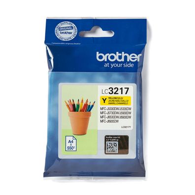Brother Original LC-3217Y Druckerpatrone gelb 550 Seiten (LC3217Y)