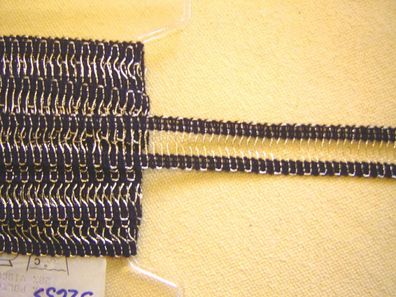 Posamentenborte Glitzerborte seidig glänzend schwarz gold 2 cm breit je 1 Meter