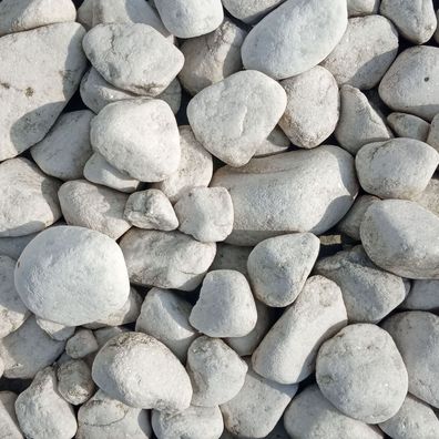 Carrara Marmor weiß, rund - Größe: 40-60mm Marmorsteine