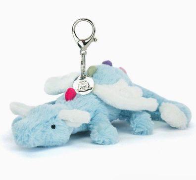 Jellycat Sky Dragon Plüschtier aus der Fun Keychain Serie, 10 cm