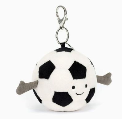 Jellycat Football Fun Schlüsselanhänger-Serie, Plüschtier, 10 cm