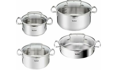 Tefal G719S855 Duetto+ Edelstahl-Kochgeschirr-Set, 8 Teile