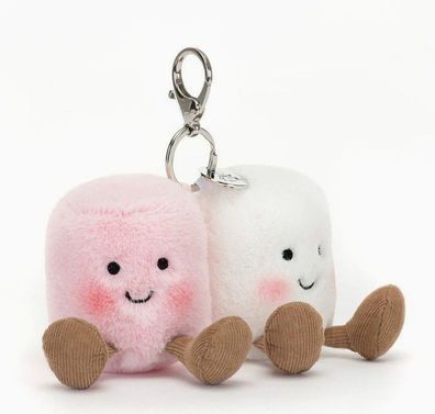 Jellycat Fun Series Plüschtier und Fruchtspielzeug Zuckerwatte-Anhänger 10 cm