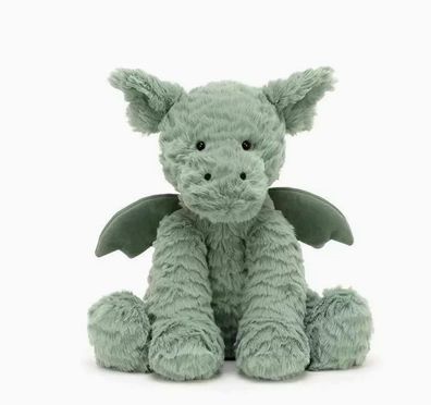 Jellycat Fun Series Plüschtiere und Früchte: Wellenförmiger grüner Dinosaurier 23 cm