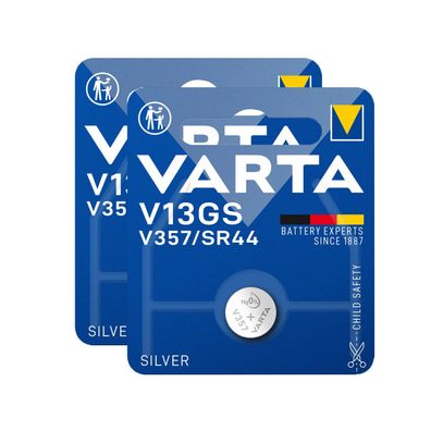 2x Varta 4176 Professional V13GS SR44 V357 Silber Knopfzelle Batterie Blister
