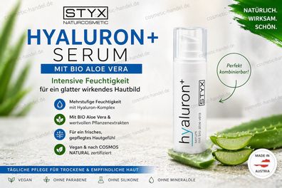 STYX Naturcosmetic - Hyaluron Serum 30 ml - BIO Aloe Vera Feuchtigkeit glattere Haut