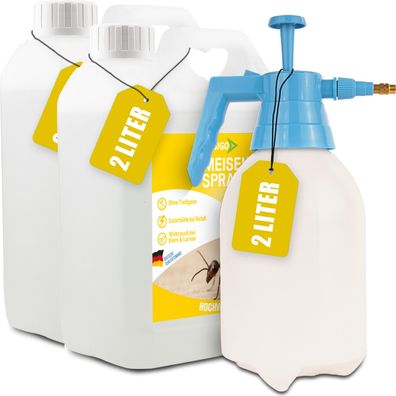 INSIGO 2x2L + 2L Sprüher Ameisenspray Ameisenmittel Ameisenschutz Abwehr fernhalten