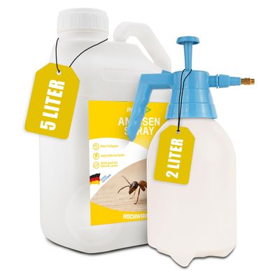 INSIGO 5L + 2L Sprüher Ameisenspray Ameisenmittel Ameisenschutz Abwehr fernhalten