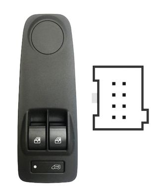 Proposteonline Fensterheber Schalter vorne links 8 Pin fér Peugeot Boxer ab 2006
