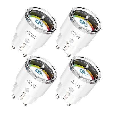 NOUS A1 WLAN Steckdose Smart Plug mit Strommessung 4er Pack
