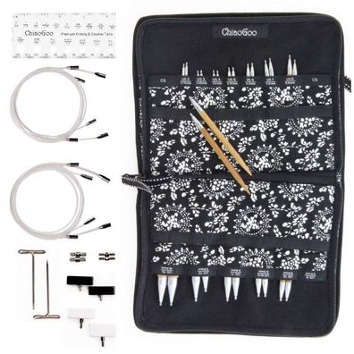 ChiaoGoo austauschbare Rundstricknadel Set SPIN Bamboo Small 2,75-5,00 mm 10 cm