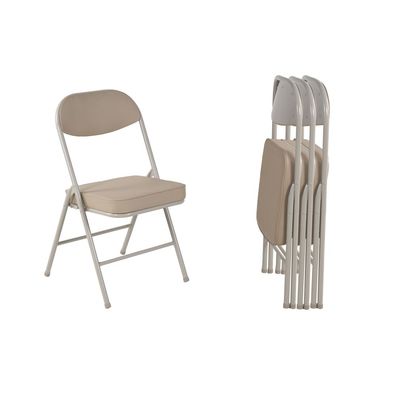 4er Klappstuhl Set gepolstert Metallgestell 220 lbs für Haus Garten 47x46x81,5 cm