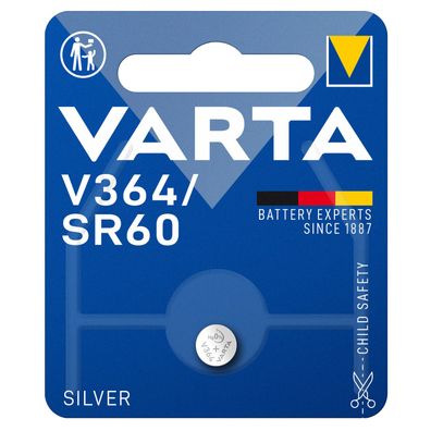 Varta Knopfzelle Silver Oxide V364 SR60 1,55 V Batterien 1er Blister 364
