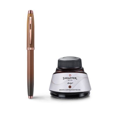 Sheaffer 100 Coffee Edition Set Braun PVD inkl. Tinte