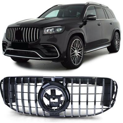 Sport Kühlergrill Schwarz Glanz Chrom passend für Mercedes GLS X167 ab 2019