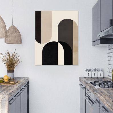 Leinwandbild Abstrakt Weiß Schwarz Bilder Wanddeko Wohnzimmer Schlafzimmer