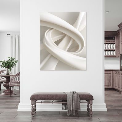Leinwandbild Abstrakt Weiß Kunst Bilder Wanddeko Wohnzimmer Schlafzimmer