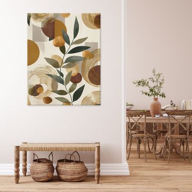Leinwandbild Blätter Grün Abstrakt Bilder Wanddeko Wohnzimmer Schlafzimmer